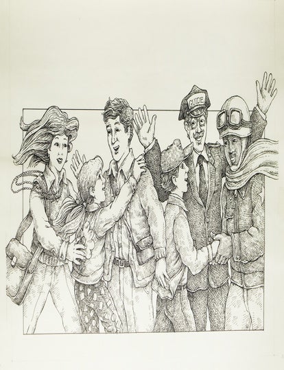 30 pen and ink illustrations for the children's book "Dangerous Fortune" by Norman Borisoff
