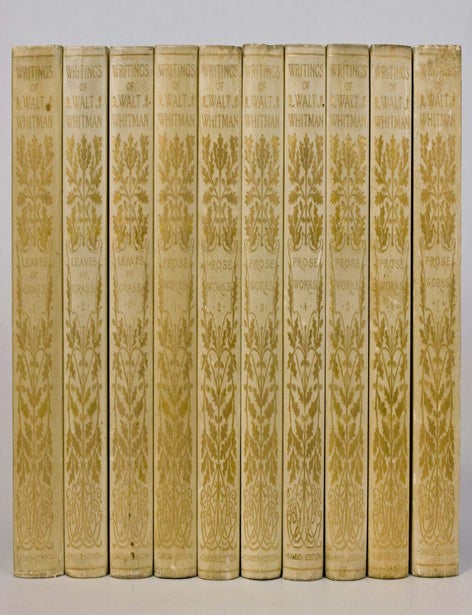 Complete Writings. Issued under the editorial supervision of his Literary Executors, Richard Maurice Bucke, Thomas B. Harned, and Horace L. Traubel. With additional bibliographical and critical material prepared by Oscar Lovell Triggs, Ph.D