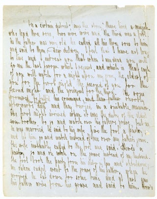 Item #261505 Autograph Manuscript fragment of “Emelian the Fool”. George Borrow