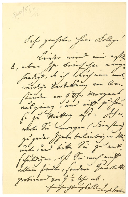 Item #261817 Autograph Letter, signed (“Joseph Joachim”). Joseph Joachim.