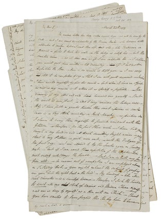 Item #261854 Archive of 9 Autograph Letters to Elizabeth Adkins (My dear E., my little Favorite,...