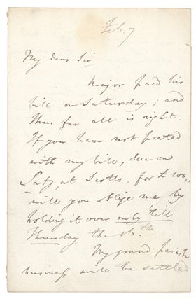 Item #261858 Autograph Letter, signed (“T.F. Dibdin”), to William Pickering. Thomas Frognall...