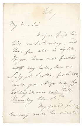 Item #261858 Autograph Letter, signed (“T.F. Dibdin”), to William Pickering. Thomas Frognall...