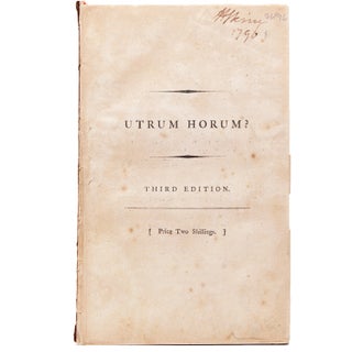 Item #26196 Utrum Horum? The Government; or, the Country. O'Bryen, ennis