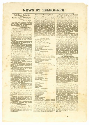 Item #262182 News by Telegraph. Civil War
