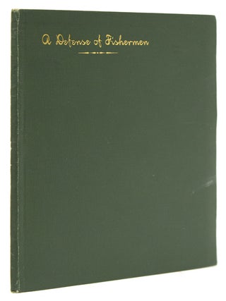 Item #262469 A Defense of Fishermen. Grover Cleveland