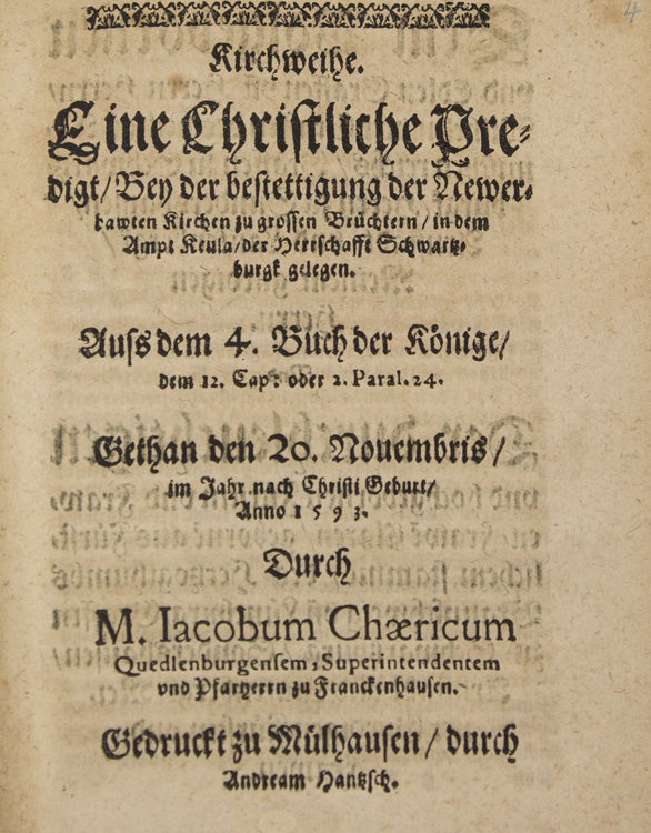 [Predigten aus dem XVI Jahrhundert] [Sammelband of Sixteenth-Century German Protestant Sermons]