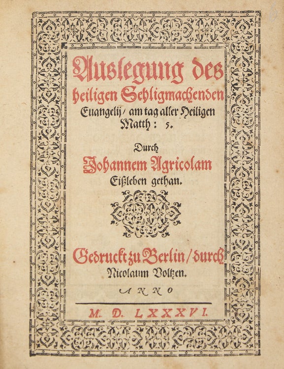 [Predigten aus dem XVI Jahrhundert] [Sammelband of Sixteenth-Century German Protestant Sermons]