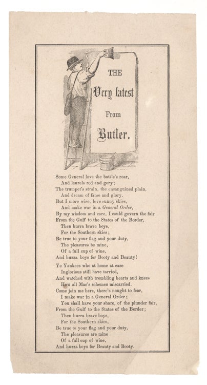 Item #263067 The Very Latest From Butler. Confederate Imprint.