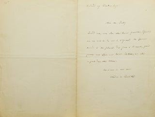 Item #263234 Autograph letter, signed, to “mon cher Paul”. Theodore de Banville