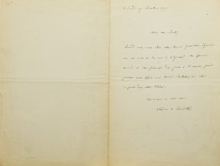 Item #263234 Autograph letter, signed, to “mon cher Paul”. Theodore de Banville