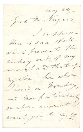 Item #263330 Autograph Letter, signed (“T.F. Dibdin”), to Mr [Francis] Nugee. Dibdin, homas,...