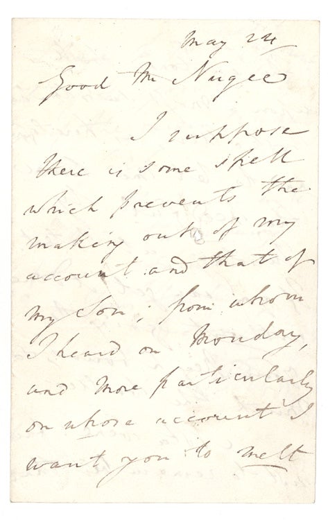 Item #263330 Autograph Letter, signed (“T.F. Dibdin”), to Mr [Francis] Nugee. Dibdin, homas, rognall.