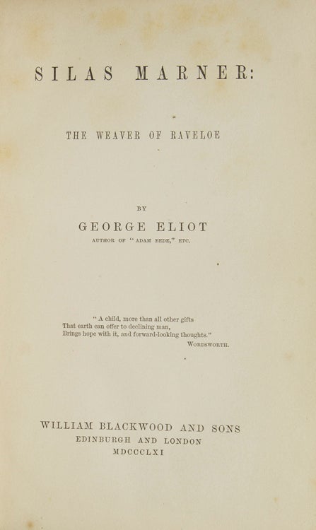 Silas Marner: The Weaver of Raveloe