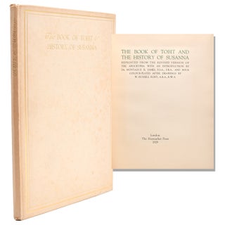 Item #263592 The Book of Tobit & History of Susanna. Reprinted From the Revised Version of the...