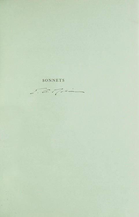 Sonnets, 1889-1927