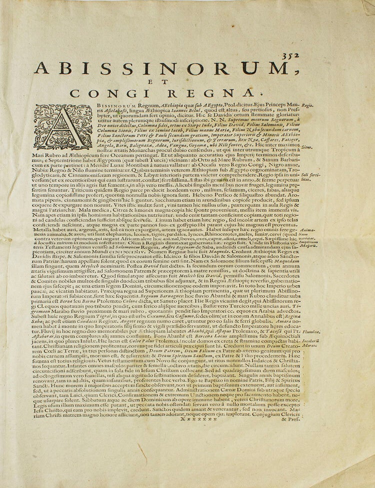Item #263796 Abissinorum Sive Pretiosi Ioannis Imperiu[m]. East Africa, J. Hondius.