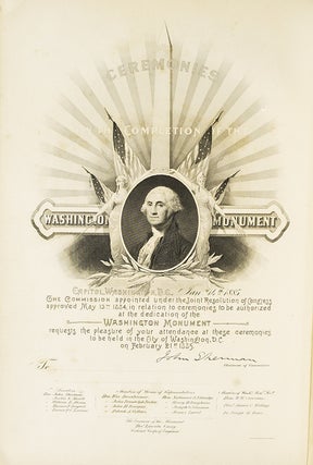 Item #263966 The Dedication of the Washington National Monument with the Orations by Robert C....