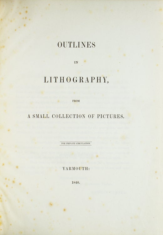Outlines in Lithography, from a Small Collection of Pictures