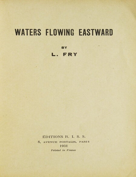 Waters Flowing Eastward