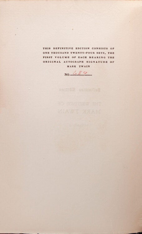 The Writings of Mark Twain …