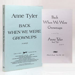 Item #264867 Back When We Were Grownups. A Novel. Anne Tyler