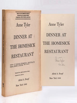 Item #264874 Dinner at the Homesick Restaurant. Anne Tyler