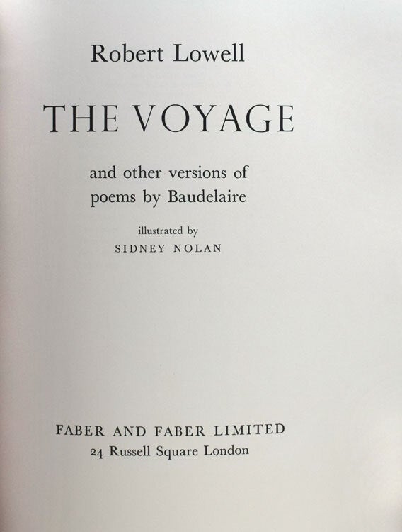 The Voyage and other versions of poems by Baudelaire (4/7)