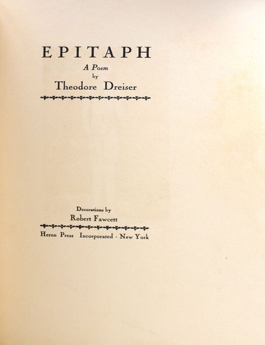 Epitaph A Poem
