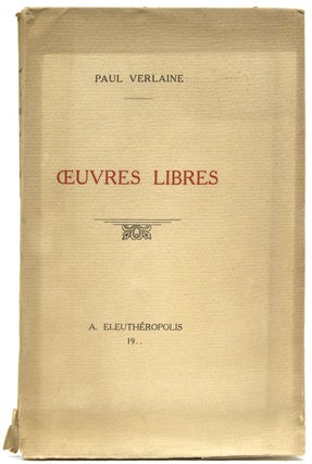 Item #266051 Oeuvres libres. Les Amies. - Femmes. - Hombres. Paul Verlaine