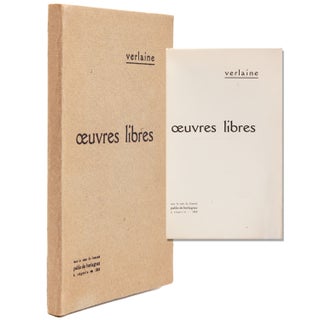 Item #266076 Oeuvres libres. Les Amies. - Femmes. - Hombres. Paul Verlaine