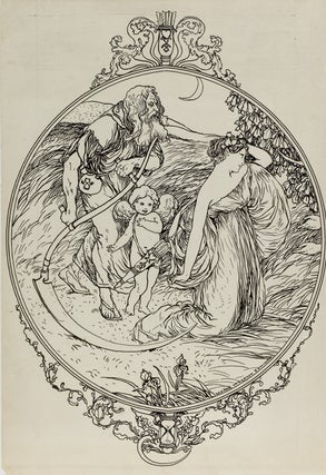 Item #266919 Pen and Ink Drawing: 6 from "A Book of Old English Love Songs" George Wharton Edwards