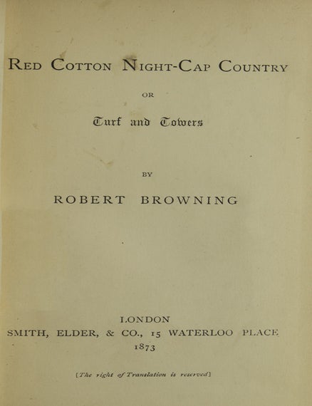 Red Cotton Night-Cap Country or Turf and Towers