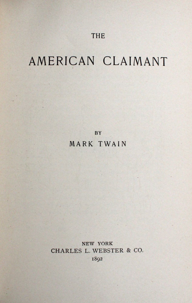 The American Claimant, by Mark Twain