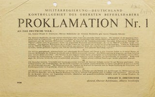 Item #267686 Militârregierung-Deutschland kontrollgebeit des Obersten befehlshabers....
