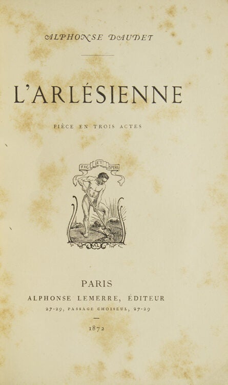 L'Arlesienne. Piece en trois actes
