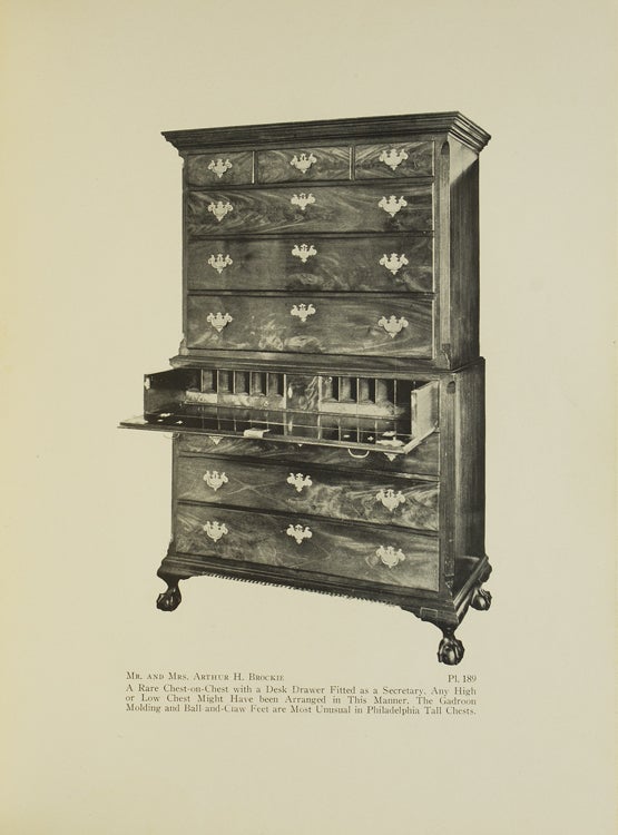 Blue Book Philadelphia Furniture. William Penn to George Washington with Specific Reference to the Philadelphia Chippendale School