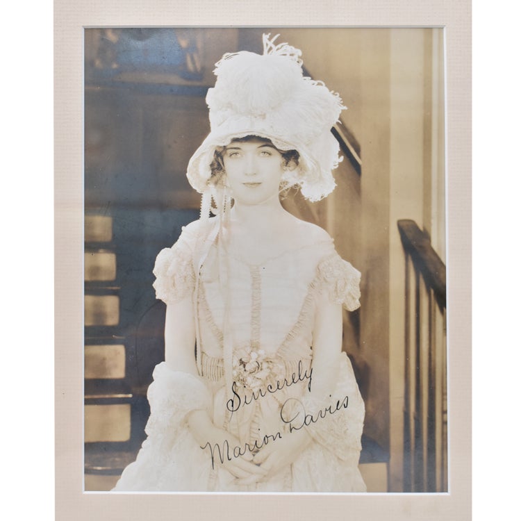 Photograph of the actress, inscribed “Sincerely, Marion Davies”