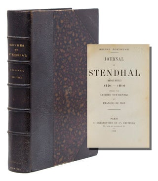 Item #27321 Journal de Stendhal 1801-1814. Publié par Casimir Stryienski and François de Nion....