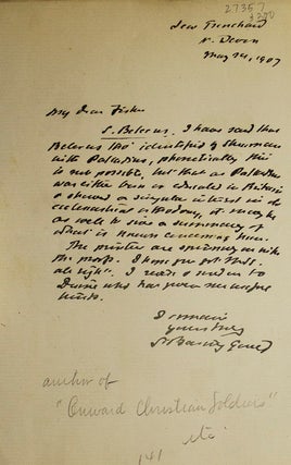 Item #27357 Autograph letter signed “S. Baring Gould”. Sabine Baring-Gould