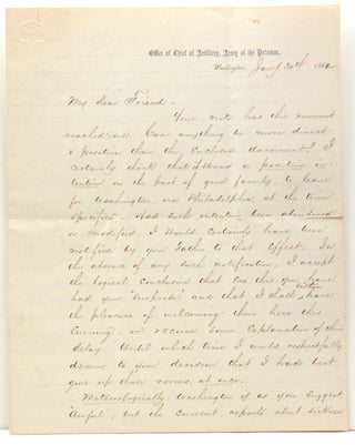 Item #27384 Autograph letter signed “John E. Marshall”. Civil War, John E. Marshall