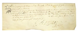 Item #27710 Manuscript document signed “J. J. de Mesmes”. Louis XIII, Jean Jacques de Mesmes...