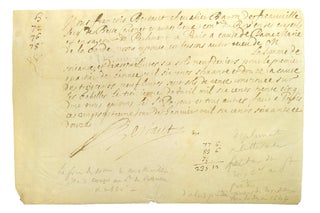 Manuscript document signed “Bertaut”