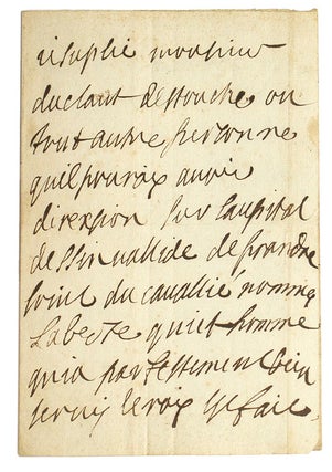 Item #27739 Autograph letter signed “Bissy”. Louis XIV, Claude de Thiard Bissy, Comte de