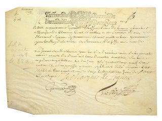 Item #27746 Manuscript document signed “Le Marquis de Lionne”. Louis XIV, Louis Hugues...