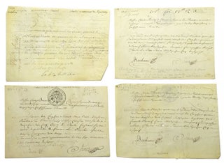 Item #27766 Four manuscript documents signed “Brulart du Rancher” or “Charles Brulant du...