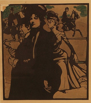 Item #27941 “Lady”: woodcut from the series “London Types”, deluxe edition, printed in...