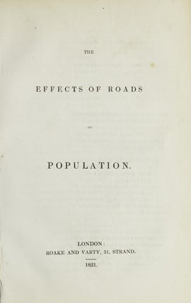 Item #27991 The Effect of Roads on Population. Roads