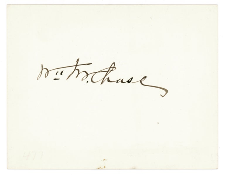 Card signed in ink: “Wm M. Chase”