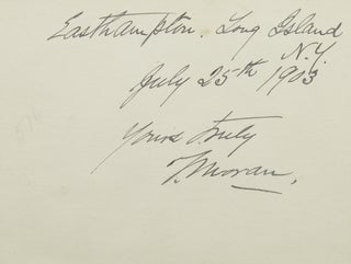 Item #28213 Card signed in ink: “Easthampton, Long Island N.Y. / July 25 1903 / Yours truly T....